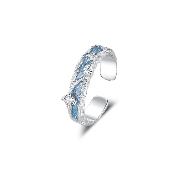 COPI S 925 Sterling Silver Zircon Rings Unisex-4