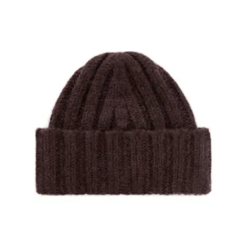 ARKET Cotton, Alpaca, Wool Beanies Women's Dark Brown/Black