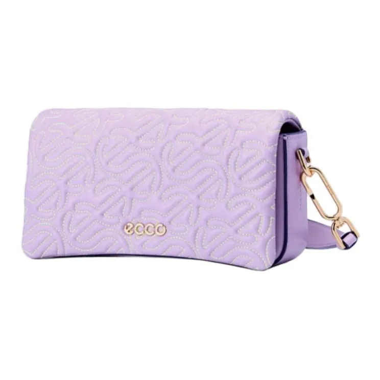 Ecco Cow Leather Crossbody Bag Shoulder Bag Small Size Women's Lavender-1