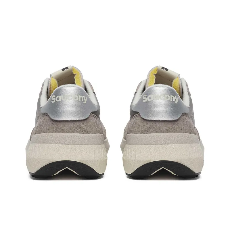 Saucony Jazz Anti Slip Wear Resistant Low Top Casual Running Shoes Women's Gray Silver-4