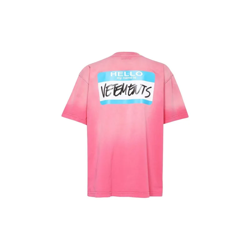 Vetements T-Shirts Men Pink-1