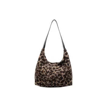 Yalu Velour Shoulder Bag Regular Women's Leopard Print