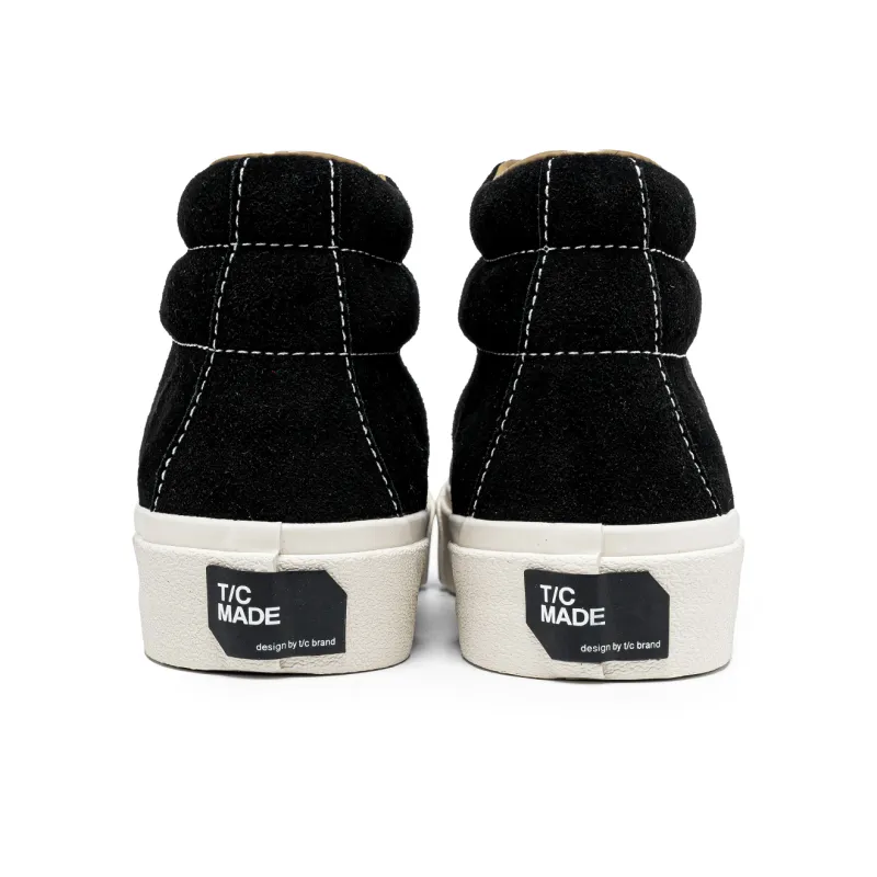 TC Tcmade 022 Wear-Resistant Mid-Top Canvas Shoes Unisex Black-4