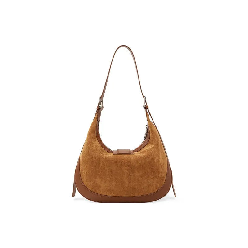Teenmix Cow Leather Shoulder Bag Tubas Women's Coffee/Caramel-3