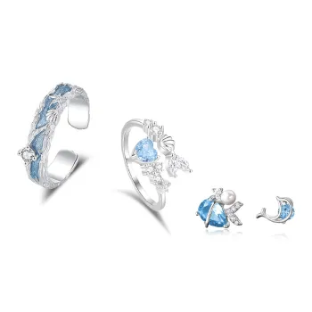 COPI S 925 Sterling Silver Zircon Rings Unisex
