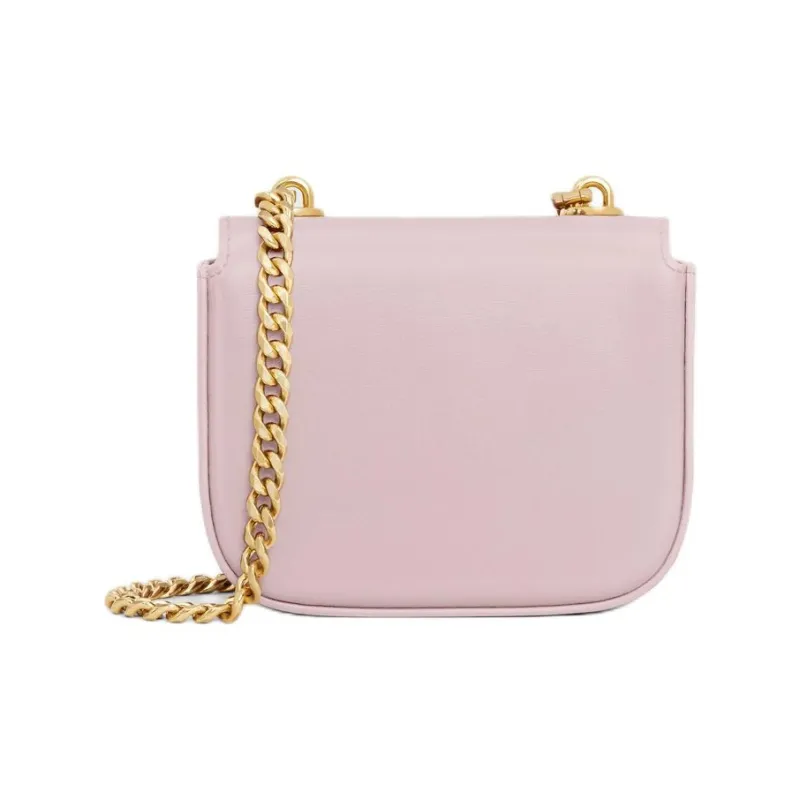 CELINE Triomphe Shiny Calfskin Shoulder Bag, Crossbody Bag Mini Women's Light Pink-2