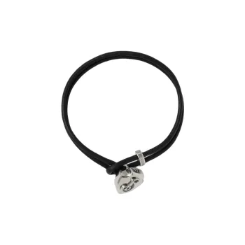 Burberry Lambskin Metal Bracelets Women's Black