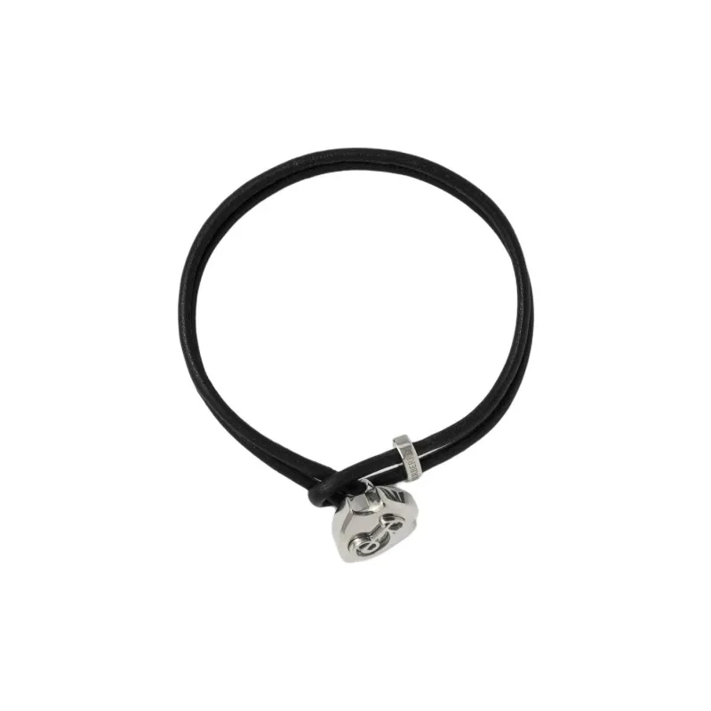 Burberry Lambskin Metal Bracelets Women's Black-0