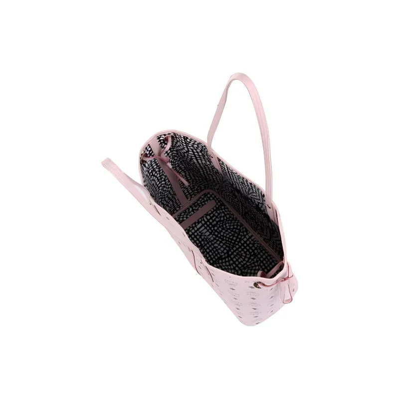 MCM Liz Visetos Artificial Leather Combo Bag Tote Bag Shopping Bag Shoulder Bag Handbag Large Size Women's Nude Pink-3