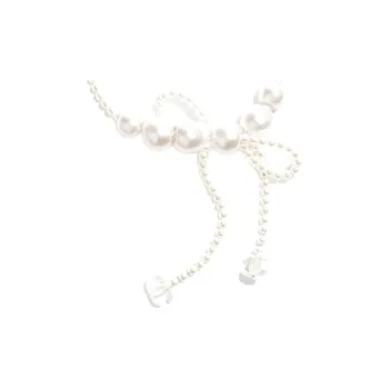CHANEL Resin Necklaces Women's White