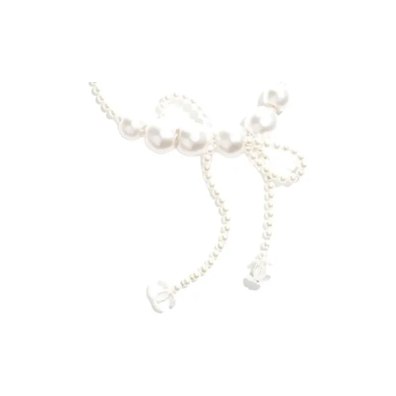 CHANEL Resin Necklaces Women's White-0