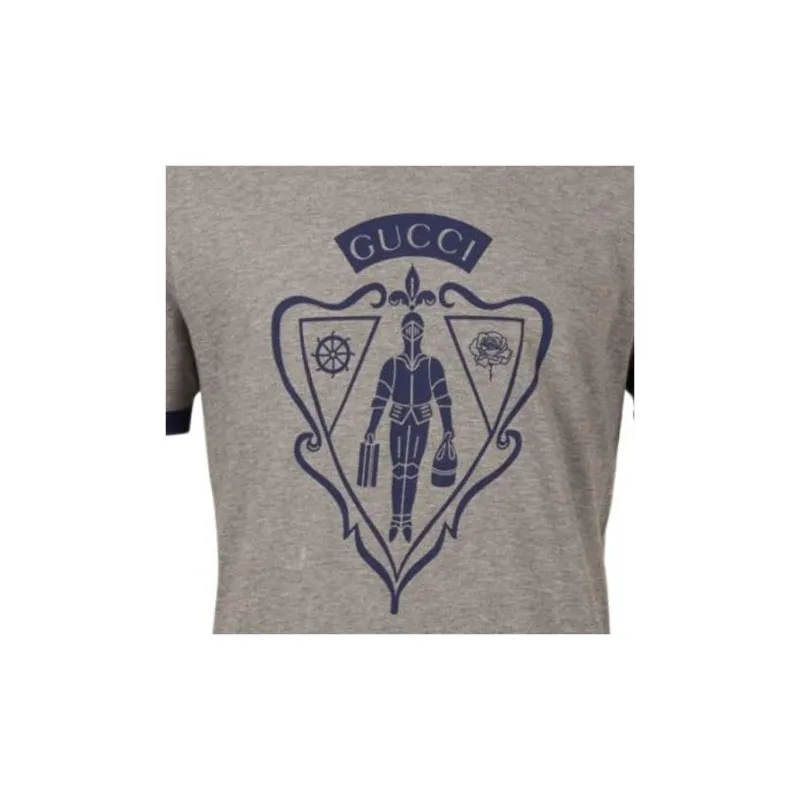 GUCCI T-Shirts Men Gray-2