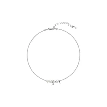 Masw Advanced Sensing Versatile Commute Copper Alloy Collarbone Chain Necklace Women's