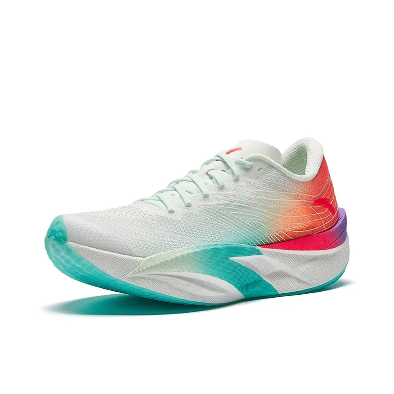Anta C202 6.0 Slip Resistant Breathable Low Top Casual Running Shoes Men's White Green Orange-1