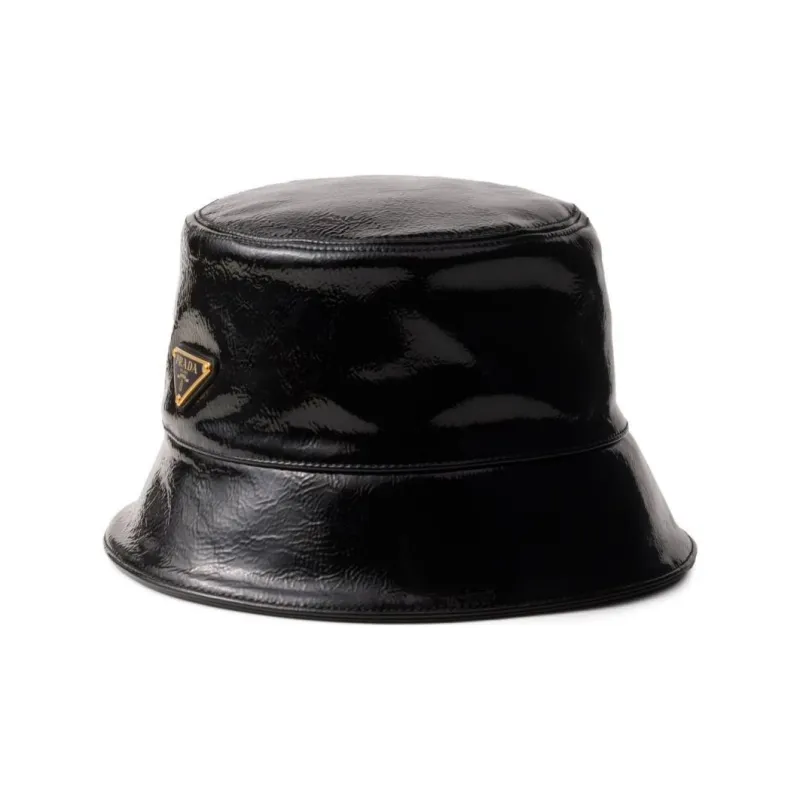 PRADA Triangle logo Bucket Hat-0