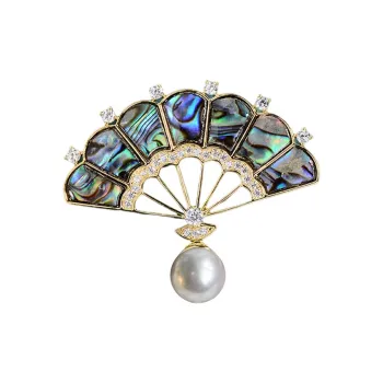 PEARL QUEEN Freshwater Pearl Brooches Unisex