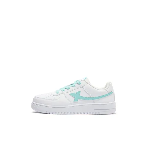 XTEP Air engine One Non slip Support Low Top Kids' Skateboarding Shoes White Blue Kids'