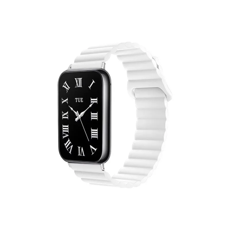 MSSM Watch Band Red Beige Compatibility Silicone Material-3