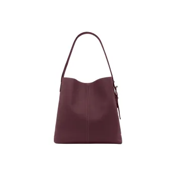 Alexander McQueen T Bar Sling Grained Calfskin Shoulder Bag Women's Deep Red