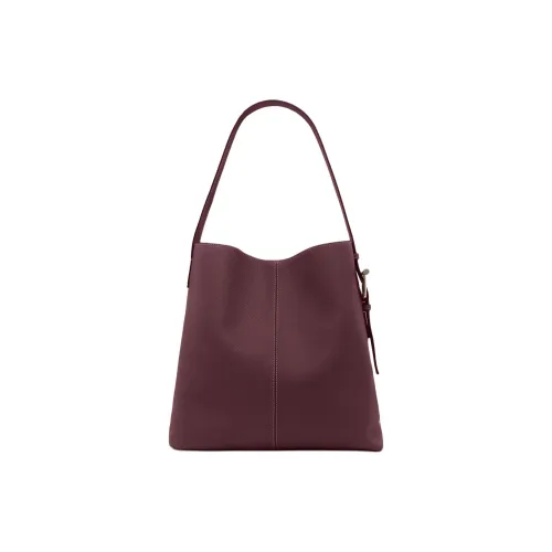 Alexander McQueen T Bar Sling Grained Calfskin Shoulder Bag Women's Deep Red