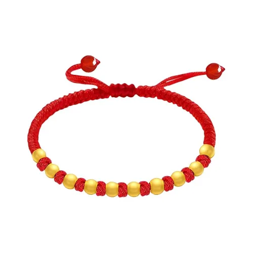 YORISTEINK Good Luck Perfectly Complete Fortune Bead 999 Solid Gold Fixed Price Gold Bracelet Unisex
