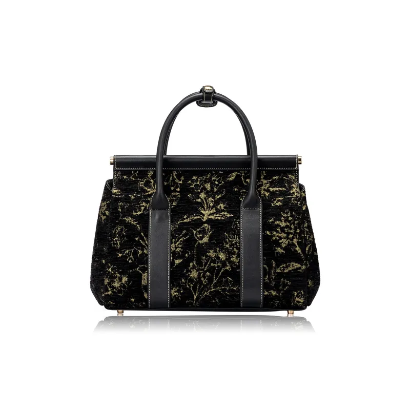 Roberta Di Camerino Handbags Elegant Black Gold-3