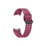 Burgundy/Double-Hole Button Style Silicone Strap