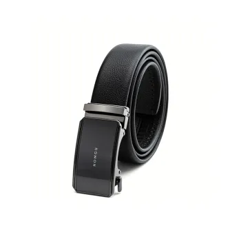 HONGU Cow Leather Leather Belts Men's Width  3.5cm