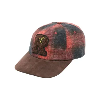 RHUDE Flannel R Patch 6 Panel Hat