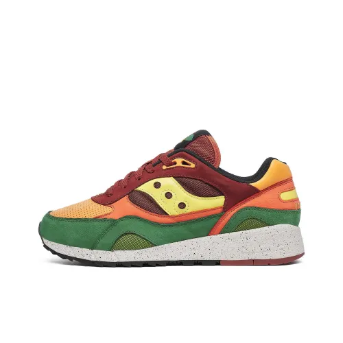 Saucony Shadow 6000 Anti Slip Wear Resistant Low Top Running Shoes Unisex Red Brown