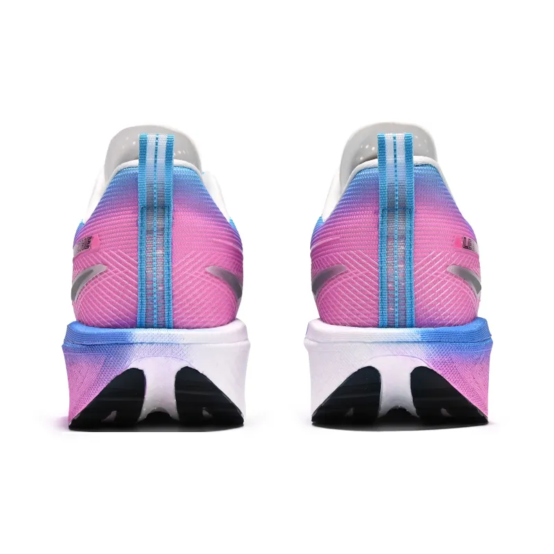 LEBUZHE Low Top Running Shoes Men's Sea Blue Cherry Blossom Pink-3