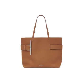 Alexander McQueen Grained Calfskin Tote Bag Shopping Bag Handbag Women's Tanned Leather Color