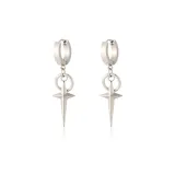 Cross Star Hoop Earrings (1 Pair)