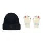 Black Cap+Beige Glove