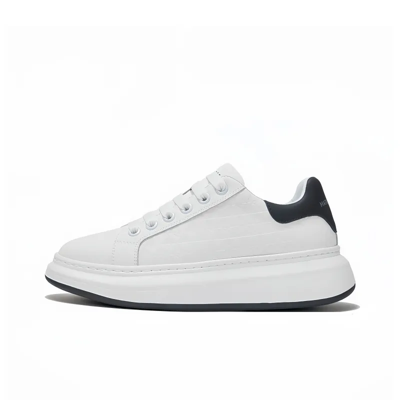 FAIRWHALE White Moonlight Collection Small White Shoes Low Top Skateboard Shoes Men's White Black-0