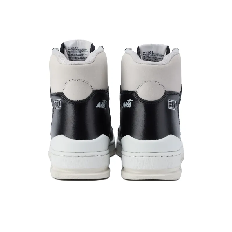 AVIA 830 Series Wear-Resistant High-Top Vintage Basketball Shoes Men's Black White-4