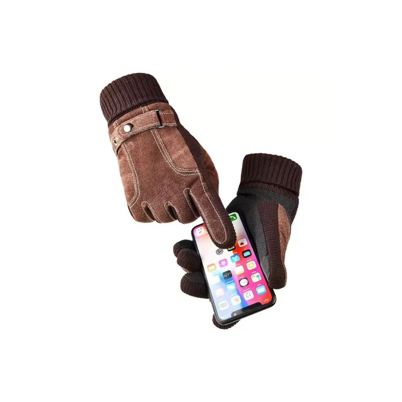TUCANO Pig Leather Knit Gloves Unisex-6