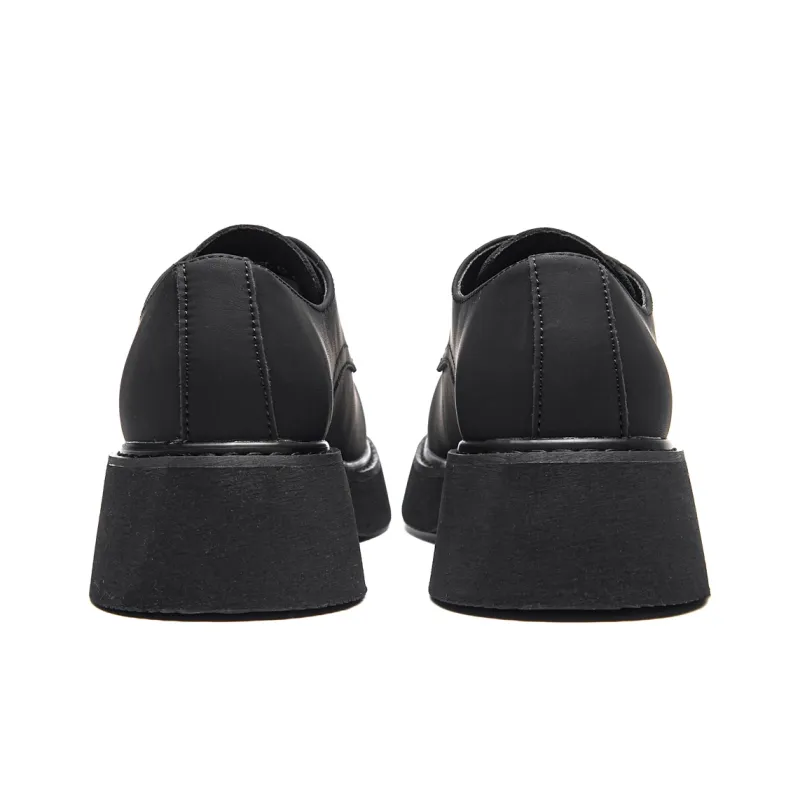 TOM TAILOR Obsidian Shadow Platform Oxford Shoes Casual Shoes Men's Black-4