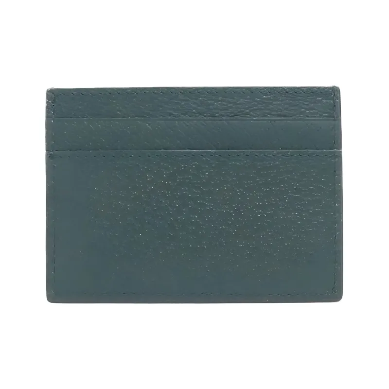 GUCCI Leather Card Holder Men's Green-1