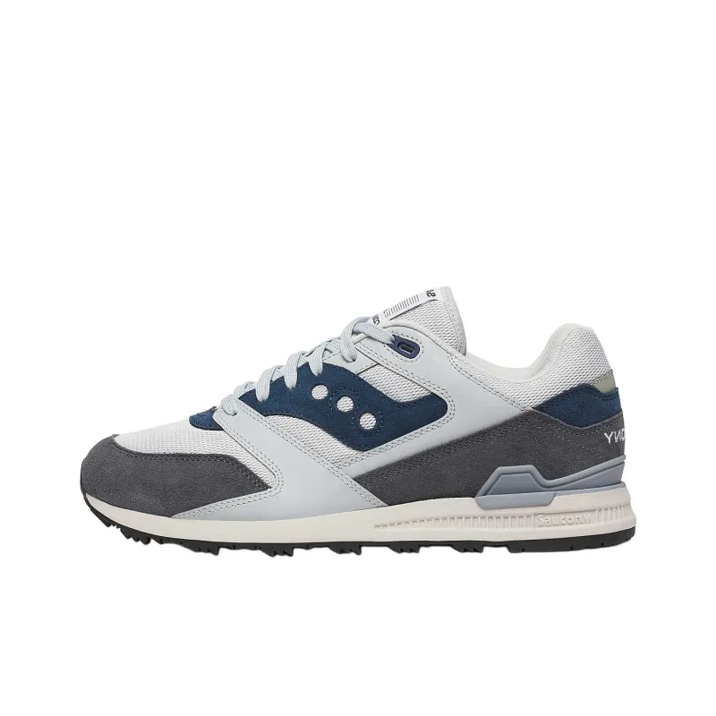 Saucony COURAGEOUS Anti Slip Wear Resistant Low Top Casual Shoes Unisex Gray Blue-0