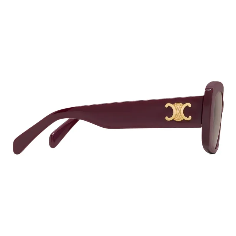 CELINE Acetate Rectangular Sunglasses Women's Dark Purple-2
