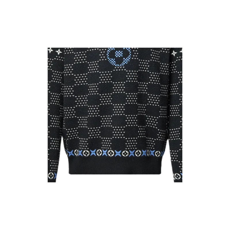 LOUIS VUITTON Jacquard Wool Pullover-4