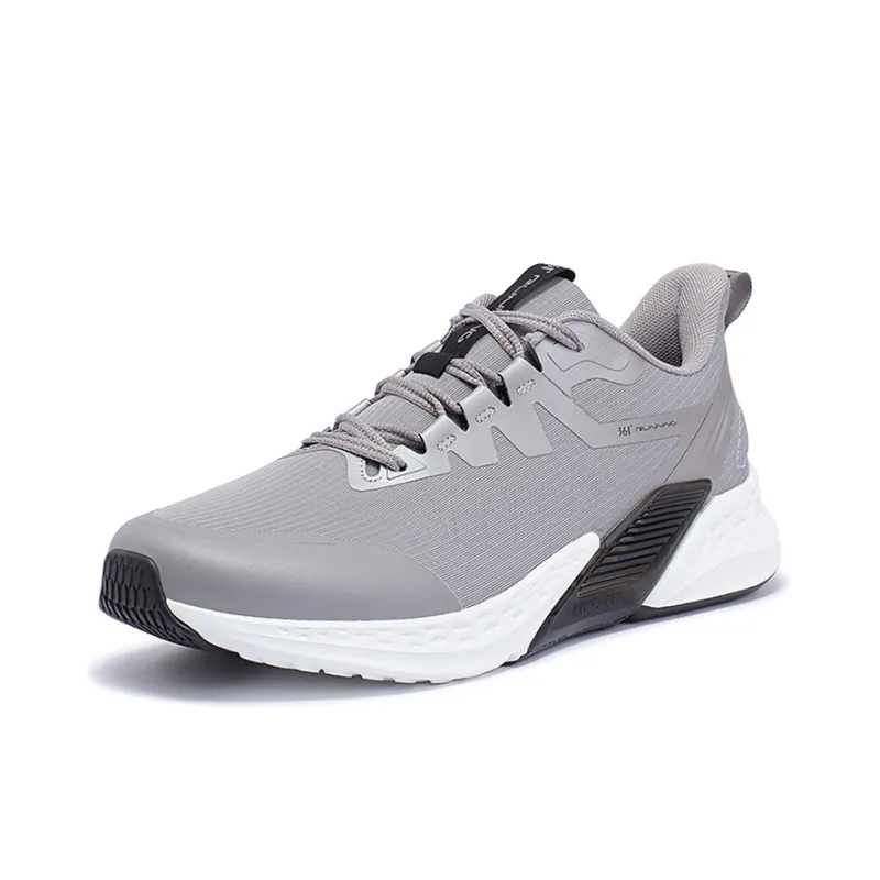 361° Volcano Rainproof Series Running Shoes Men Low Top Zinc Iron Gray/Obsidian Black-1