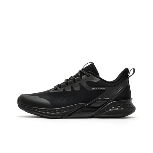 361° Volcano Rainproof Series Running Shoes Men Low-Top Obsidian Black