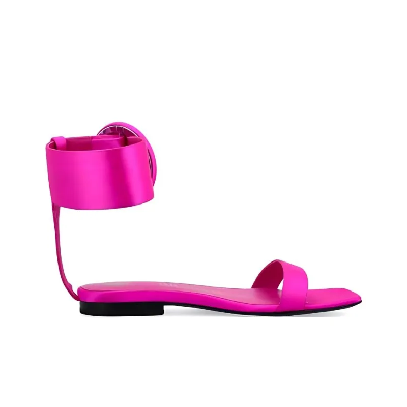 The Attico Strap Sandals Women's Satin Purple-1