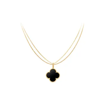 Van Cleef & Arpels Onyx Necklaces Women's Gold