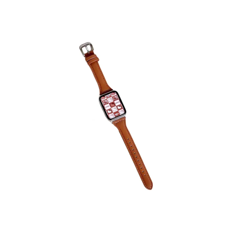 Fly Xiaomi Red Beige Compatibility Watch Band Leather-0