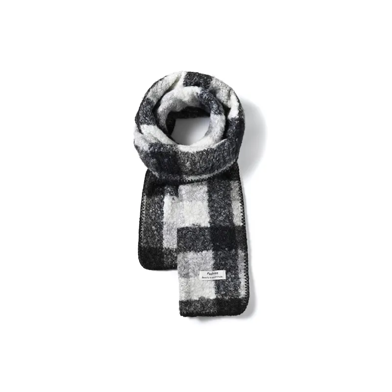 BANDICOOT Polyester Knit Scarves Unisex Grass Green Gray-6