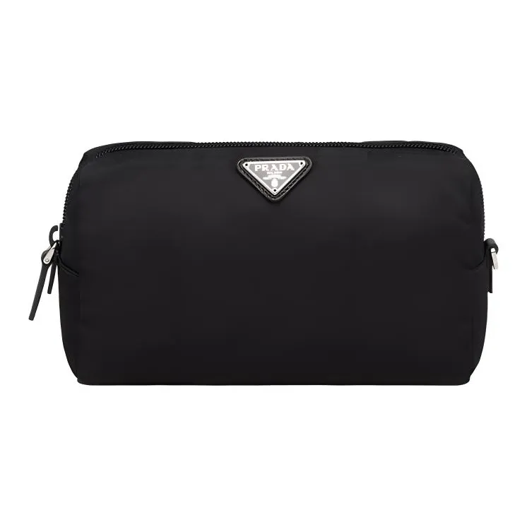 PRADA Nylon Makeup Bag Handbag Toiletry Bag Unisex Black-0