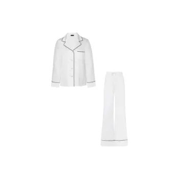 SILKY MIRACLE FW23 Pajama Set Women's Pearl White